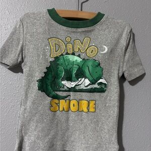 Green and Gray Dino Snore Kids 2 piece pajamas sleepwear Kidgets 2T